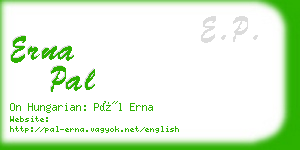 erna pal business card